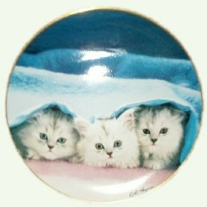 Franklin Mint Heirloom Collection Limited Edition Collector Kitten Plate